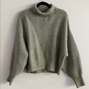 H&M light green turtle neck knit sweater